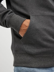 Lyle & Scott Charcoal Marl Cotton Pullover Hoodie - Image 5 of 8