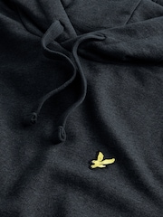 Lyle & Scott Charcoal Marl Cotton Pullover Hoodie - Image 6 of 8