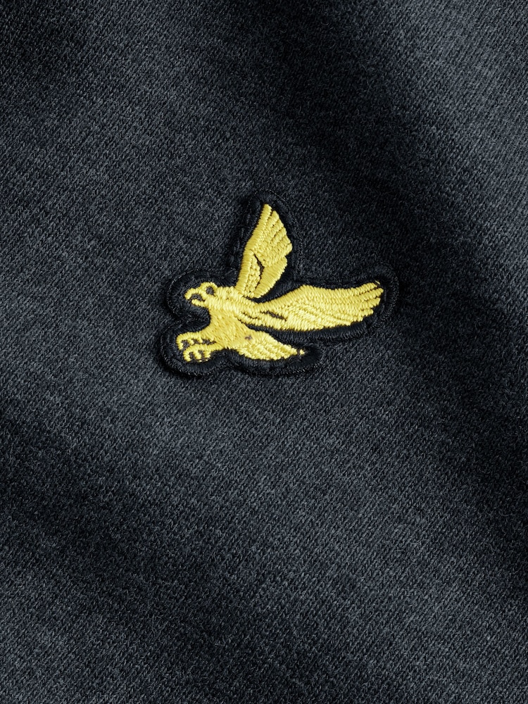 Lyle & Scott Charcoal Marl Cotton Pullover Hoodie - Image 7 of 8