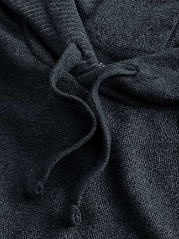 Lyle & Scott Charcoal Marl Cotton Pullover Hoodie - Image 8 of 8