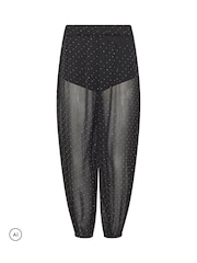 PixieGirl Petite Black Diamante Balloon Trousers - Image 5 of 6