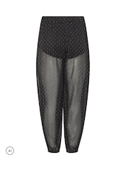 PixieGirl Petite Black Diamante Balloon Trousers - Image 6 of 6
