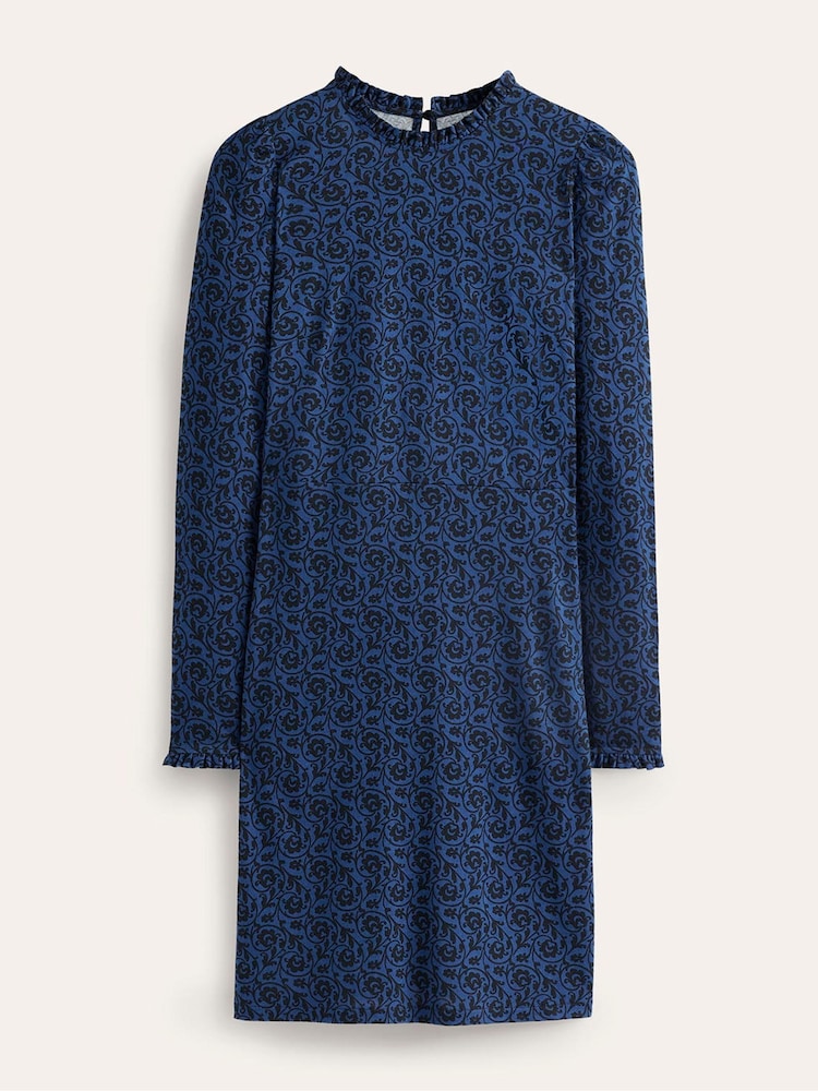Dunkelblau - Boden Minikleid mit Volantdetails - Bild 6 von 6