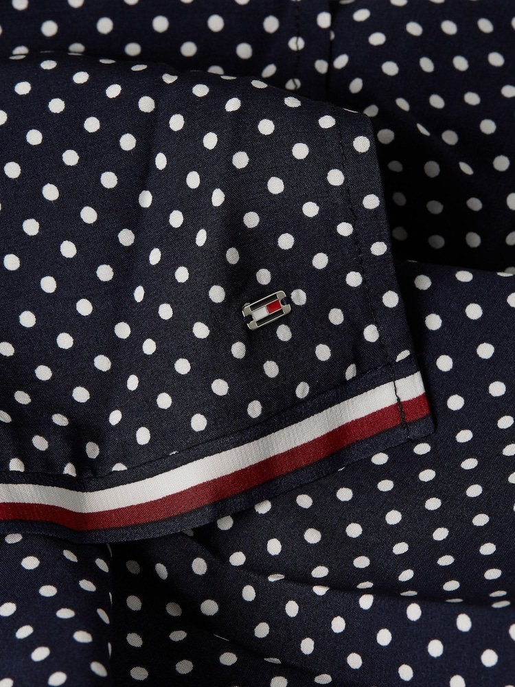 Tommy Hilfiger Blue Polkadot Midi Shirt Dress - Image 6 of 6