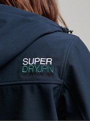 Superdry Dark Blue Code Trekker Hooded Softshell Jacket - Image 5 of 6