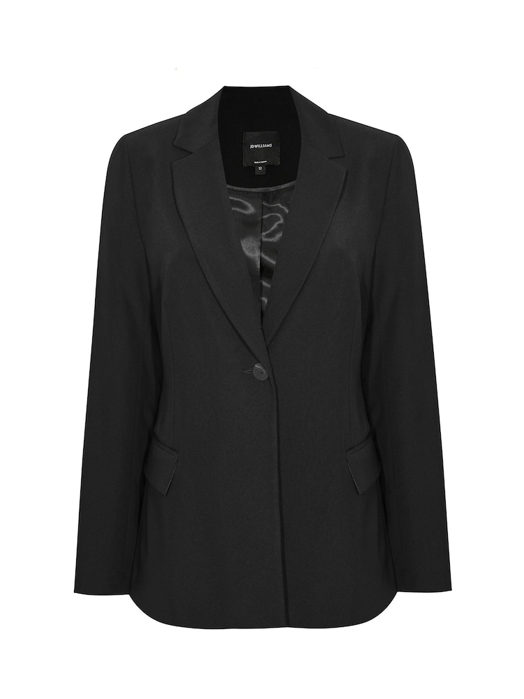 JD Williams Black Tailored Single Brested Blazer - Image 4 of 4 JD Williams Black Tailored Single Brested Blazer - Image 4 of 4