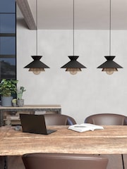 Eglo Black Grizedale 3 Pendant Ceiling Light - Image 2 of 4