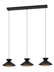 Eglo Black Grizedale 3 Pendant Ceiling Light - Image 3 of 4