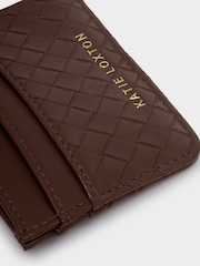 Katie Loxton Brown Nova Woven Texture Card holder - Image 4 of 4