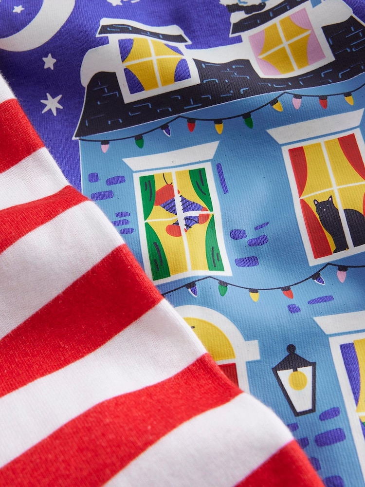Boden Blue Logo Glow-In-The-Dark Christmas Pyjamas - Image 3 of 3