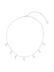 Caramel Jewellery London Silver 'Kisses' Charm Delicate Necklace - Image 1 of 6