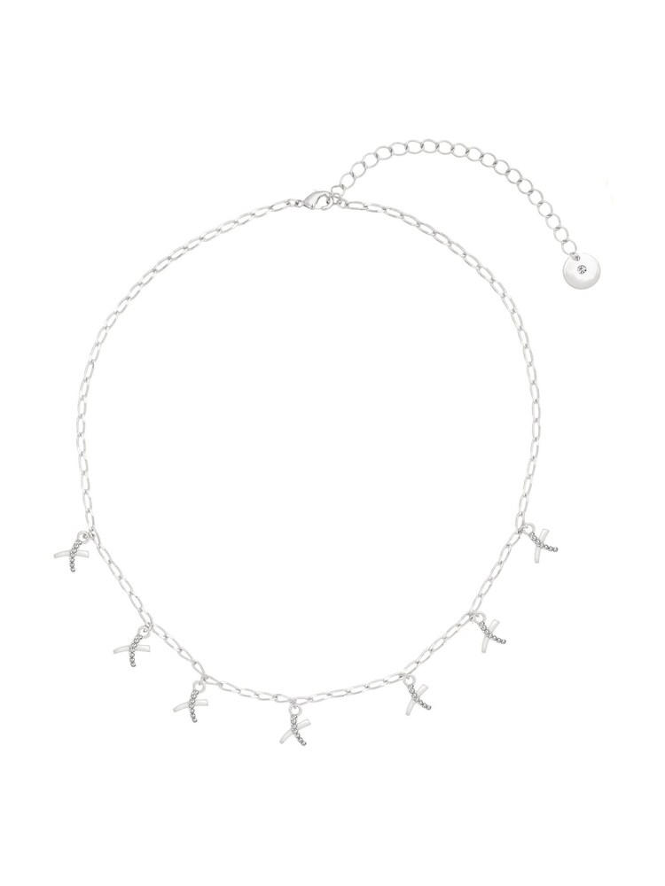 Caramel Jewellery London Silver 'Kisses' Charm Delicate Necklace - Image 1 of 6
