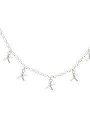 Caramel Jewellery London Silver 'Kisses' Charm Delicate Necklace - Image 2 of 6