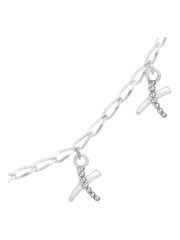 Caramel Jewellery London Silver 'Kisses' Charm Delicate Necklace - Image 3 of 6