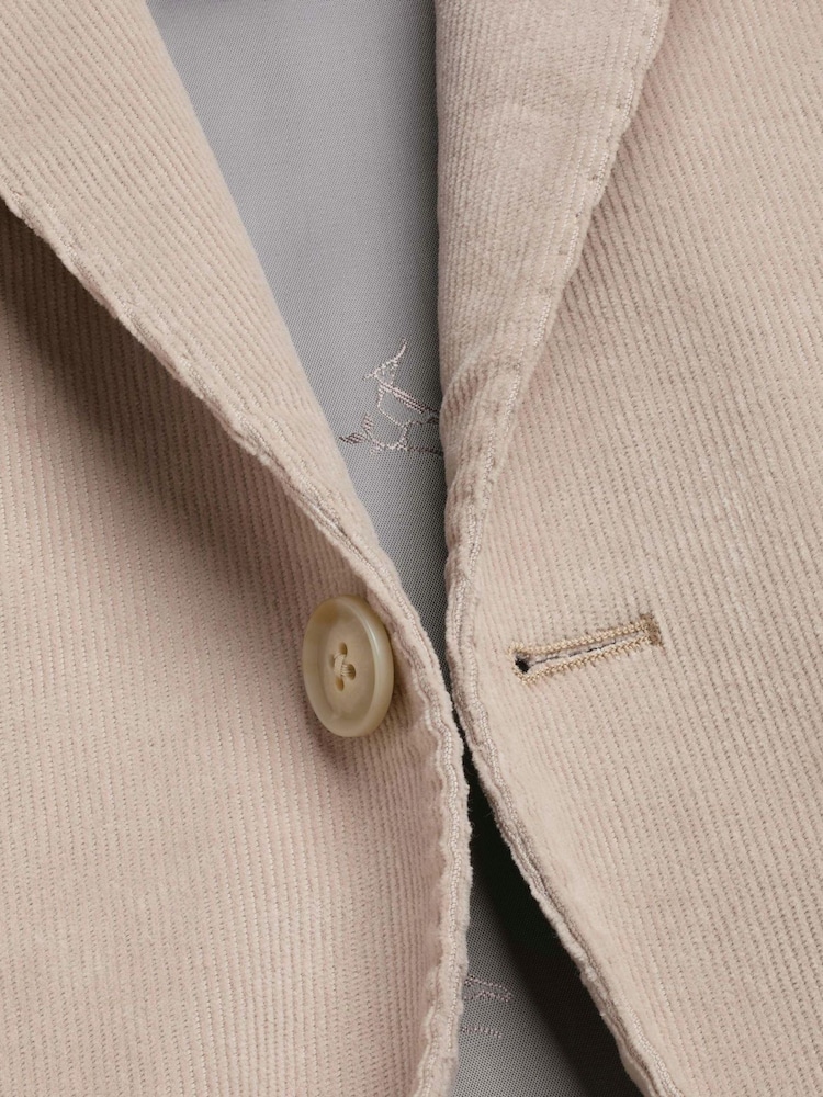 Charles Tyrwhitt Natural Corduroy Slim Fit Jacket - Image 4 of 4 Charles Tyrwhitt Natural Corduroy Slim Fit Jacket - Image 4 of 4