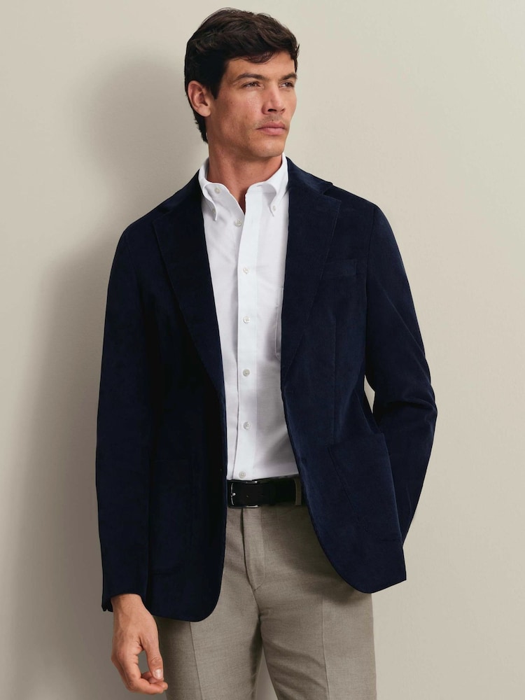 Charles Tyrwhitt Blue Corduroy Slim Fit Jacket - Image 1 of 6 Charles Tyrwhitt Blue Corduroy Slim Fit Jacket - Image 1 of 6