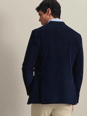 Charles Tyrwhitt Blue Corduroy Slim Fit Jacket - Image 2 of 6