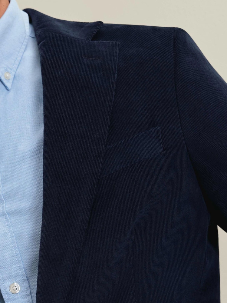 Charles Tyrwhitt Blue Corduroy Slim Fit Jacket - Image 6 of 6 Charles Tyrwhitt Blue Corduroy Slim Fit Jacket - Image 6 of 6