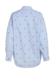 Tommy Hilfiger Oversized Blue Curve Stripe Shirt - Image 2 of 3