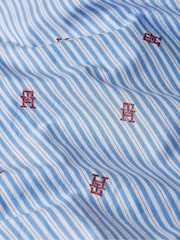 Tommy Hilfiger Oversized Blue Curve Stripe Shirt - Image 3 of 3