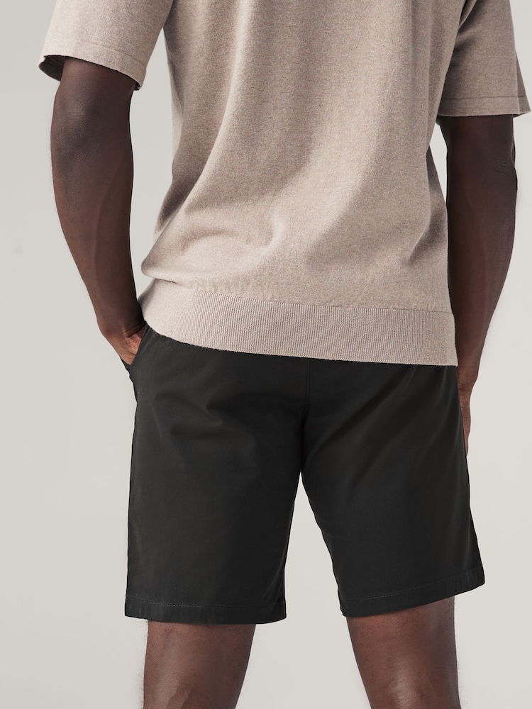 Zwart - Straight fit - Chinoshort met stretch - Image 4 of 6