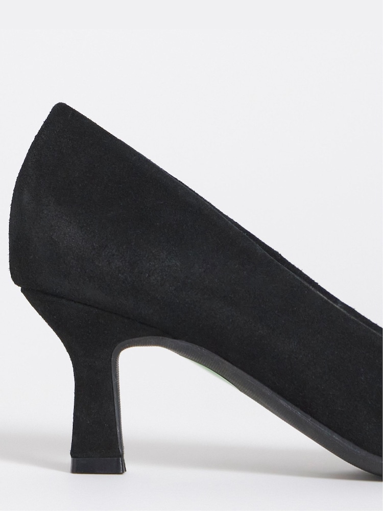 JD Williams Black Extra Wide Fit Pointed Toe Kitten Heel Shoes - Image 4 of 4 JD Williams Black Extra Wide Fit Pointed Toe Kitten Heel Shoes - Image 4 of 4