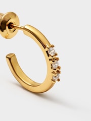 Katie Loxton Gold Tone Lumira Hoop Earrings - Image 4 of 5