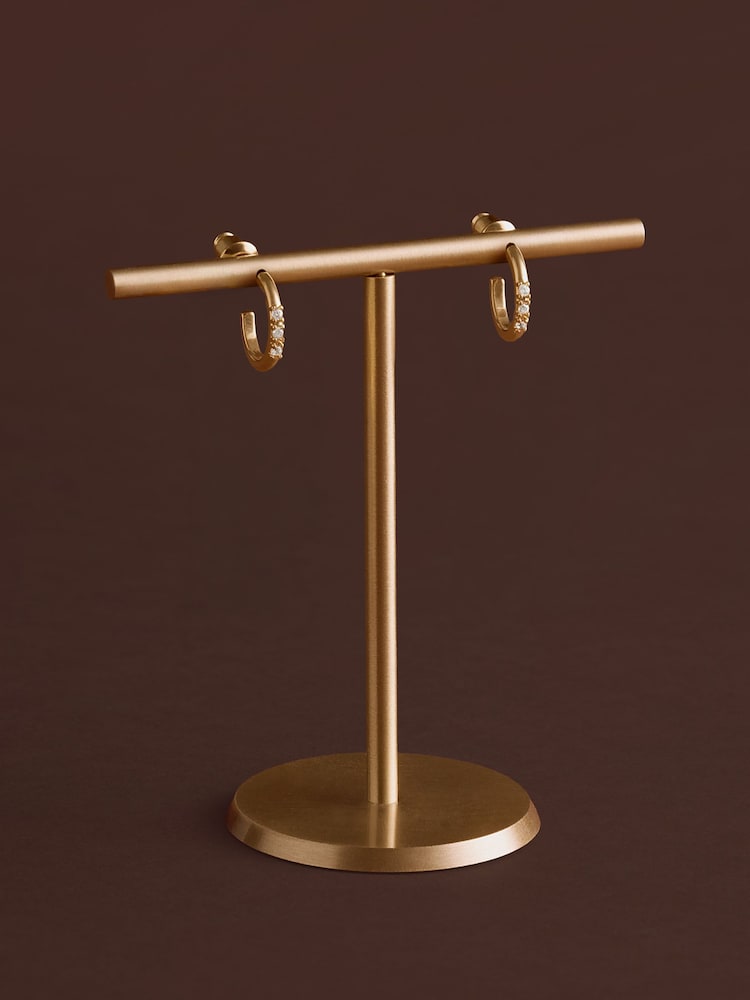 Katie Loxton Gold Tone Lumira Hoop Earrings - Image 5 of 5 Katie Loxton Gold Tone Lumira Hoop Earrings - Image 5 of 5