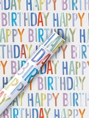 Hallmark Blue 3 X 2M Wendy Jones-Blackett Text Wrapping Paper - Image 3 of 5