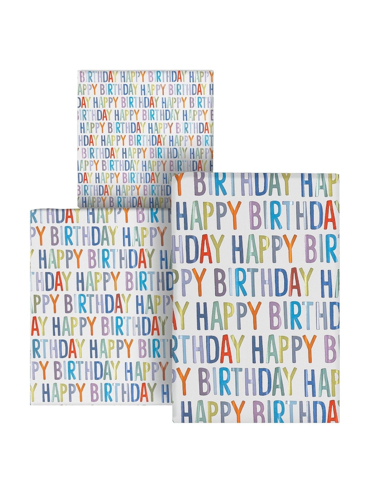 Hallmark Blue 3 X 2M Wendy Jones-Blackett Text Wrapping Paper - Image 5 of 5 Hallmark Blue 3 X 2M Wendy Jones-Blackett Text Wrapping Paper - Image 5 of 5