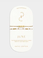 Katie Loxton Gold Birthstone Bracelet | June | Moonstone | - Image 3 of 3