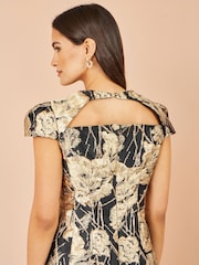 Yumi Floral Jacquard Mini Skater Dress - صورة 2 من 5