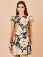 Yumi Floral Jacquard Mini Skater Dress - صورة 5 من 5