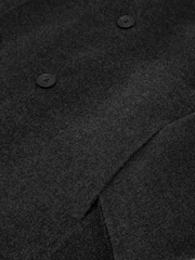 Reiss Charcoal Grey Dusk Wool-Blend Double-Breasted Epsom Overcoat - Image 8 of 8