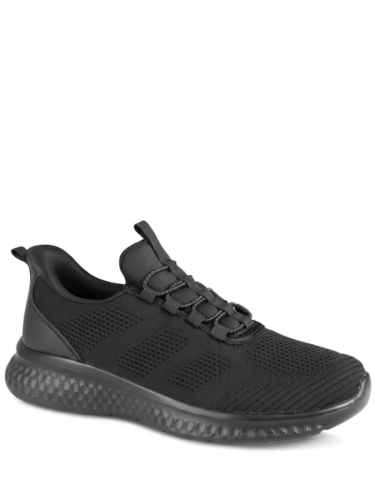 Pavers Black Easy Step In Lightweight Memory Foam Trainers - Image 2 of 5 Pavers Black Easy Step In Lightweight Memory Foam Trainers - Image 2 of 5