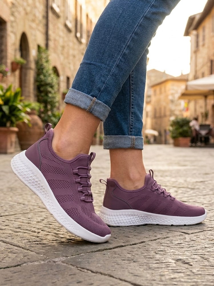 Pavers Purple Easy Step In Lightweight Memory Foam Trainers - Image 1 of 6 Pavers Purple Easy Step In Lightweight Memory Foam Trainers - Image 1 of 6
