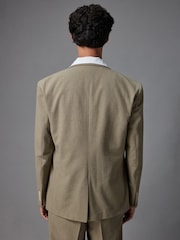 Green Relaxed Fit Seersucker Suit Jacket - Image 3 of 10