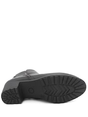 Pavers Black Wide Fit Zip Fasten Block Heel Ankle Boots - Image 5 of 5