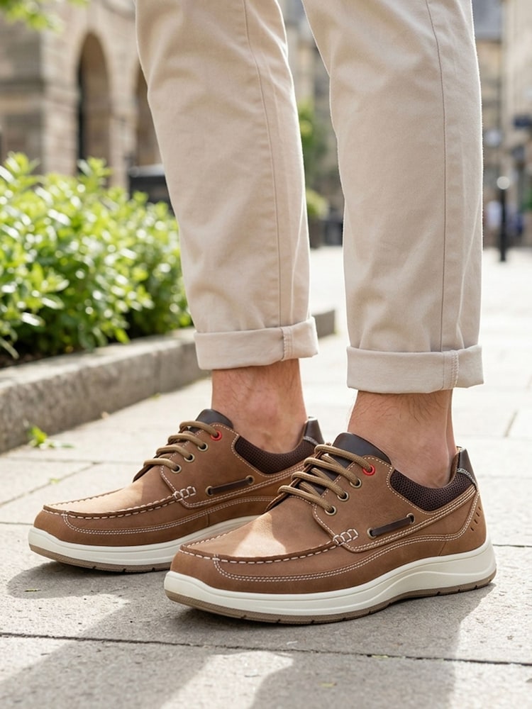 Pavers Tan Brown Wide Fit Lightweight Lace Up Shoes - Image 1 of 6 Pavers Tan Brown Wide Fit Lightweight Lace Up Shoes - Image 1 of 6