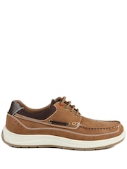 Pavers Tan Brown Wide Fit Lightweight Lace Up Shoes - Image 2 of 6