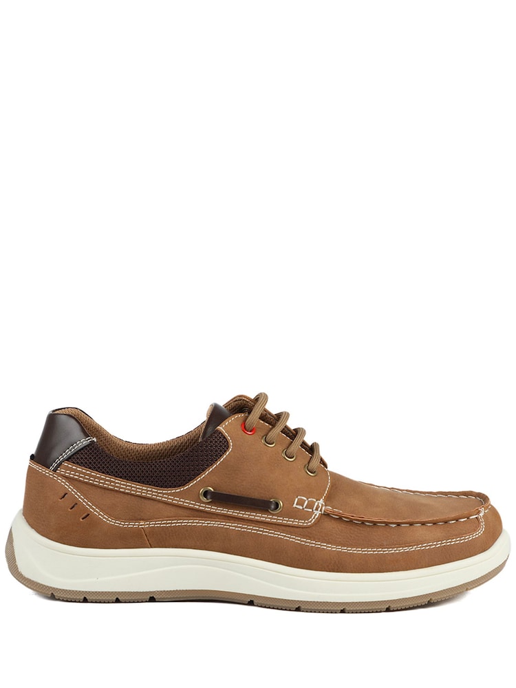 Pavers Tan Brown Wide Fit Lightweight Lace Up Shoes - Image 2 of 6 Pavers Tan Brown Wide Fit Lightweight Lace Up Shoes - Image 2 of 6