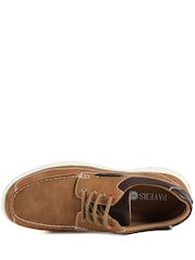 Pavers Tan Brown Wide Fit Lightweight Lace Up Shoes - Image 5 of 6