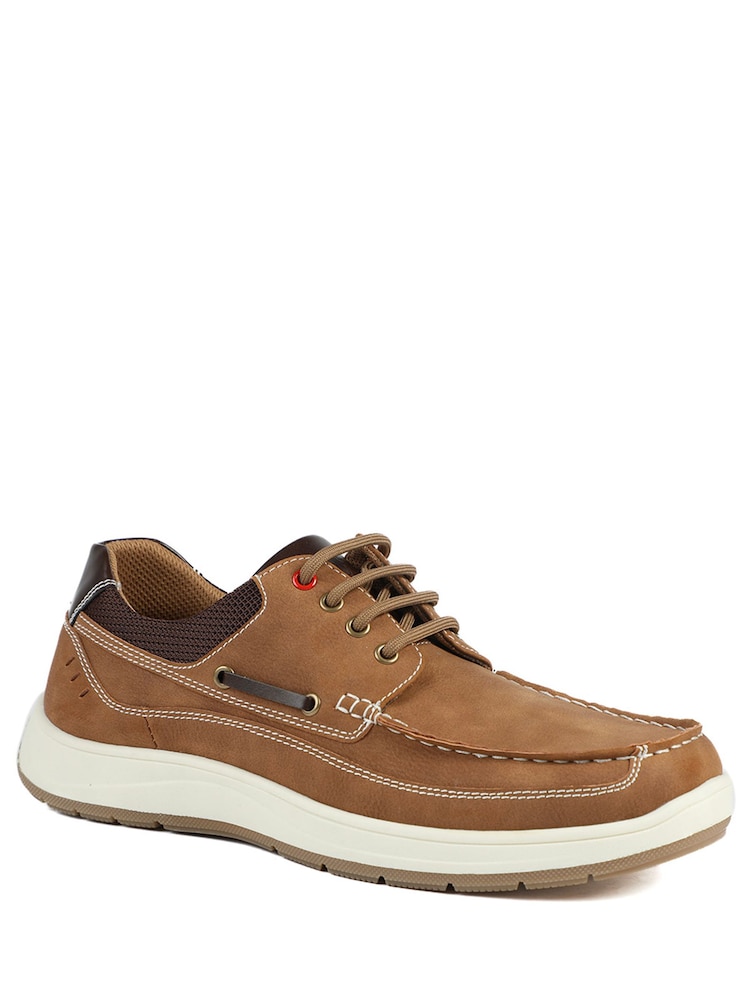 Pavers Tan Brown Wide Fit Lightweight Lace Up Shoes - Image 6 of 6 Pavers Tan Brown Wide Fit Lightweight Lace Up Shoes - Image 6 of 6