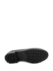 Pavers Black Wide Fit Chunky Sole Penny Loafers - Image 3 of 5