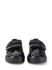 Kickers Black Infants Twin Hook and Loop Patent Leather School Shoes - Image 5 of 9