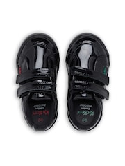 Kickers Black Infants Twin Hook and Loop Patent Leather School Shoes - Image 7 of 9