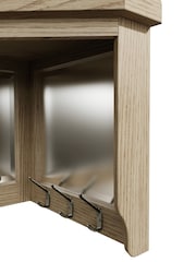 K Interiors Brown Embleton Solid Wood 6 Hook Corner Wall Mounted Coat Stand - Image 3 of 4