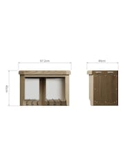 K Interiors Brown Embleton Solid Wood 6 Hook Corner Wall Mounted Coat Stand - Image 4 of 4