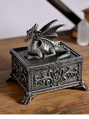 Widdop Silver Tone Dragon Trinket Box - Image 1 of 4