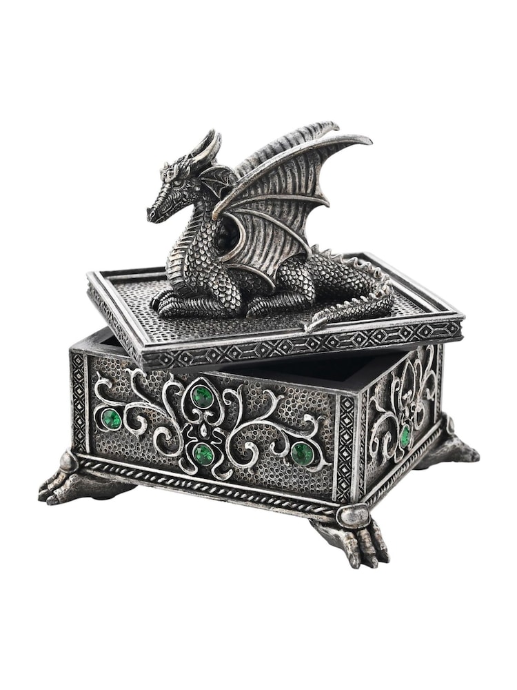 Widdop Silver Tone Dragon Trinket Box - Image 4 of 4 Widdop Silver Tone Dragon Trinket Box - Image 4 of 4
